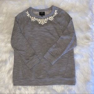 W5 Anthropologie jewel detailed sweater
